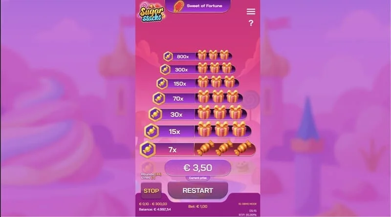 Sugar Stacks – suur võit pärast cash-out’i torni ülemisel korrusel